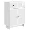 vidaXL Sideboard Vit h&ouml;gglans 66 x 34,5 x 90 cm Konstruerat tr&auml;