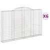 vidaXL Gabioner b&aring;gformade 6 st 300x30x180/200 cm galvaniserat j&auml;rn