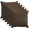 vidaXL Kudd&ouml;verdrag 6 st HOUTEN Taupe 80 x 80 cm Faux Linne