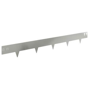 vidaXL Kant f&ouml;r gr&auml;smatta 50 st 100 x 12 cm St&aring;l Silver