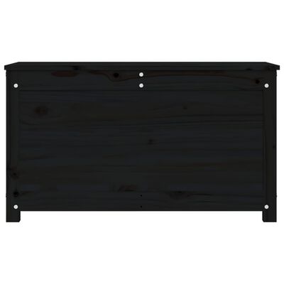 vidaXL Förvaringslåda svart 80x40x45,5 cm massiv furu