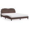 vidaXL Bed "Viana" with Mattress Brown 160x200 cm Faux Leather
