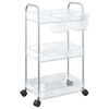 vidaXL F&ouml;rvaringsvagn 3-v&aring;nings transparent 37x28x68 cm akryl