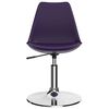 vidaXL Snurrbara matstolar 2 st lila konstl&auml;der