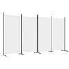 vidaXL Rumsavdelare 4 paneler vit 346x180 cm tyg