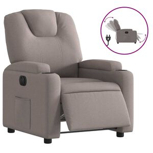vidaXL Elektrisk reclinerf&aring;t&ouml;lj taupe tyg