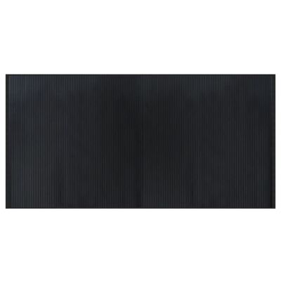 vidaXL Matta rektangulär svart 100x200 cm bambu