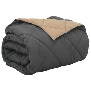 vidaXL Full &Aring;rs-Duvet Antracit och Taupe 200 x 200 cm Mikrofiber