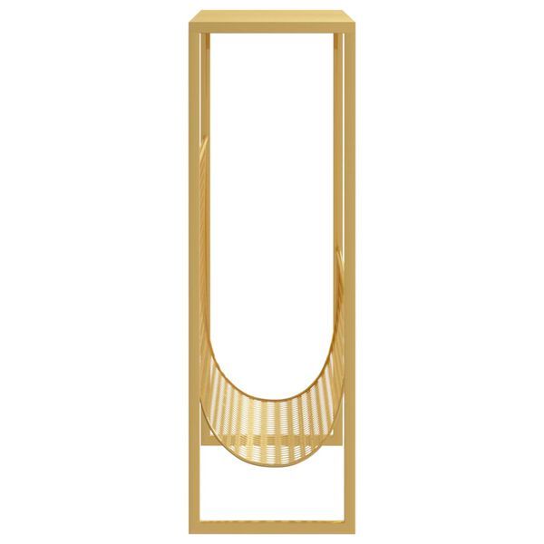 vidaXL Tidningsställ guld 35x15x45 cm stål