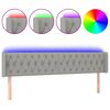 vidaXL S&auml;nggavel LED ljusgr&aring; 183x16x78/88 cm tyg