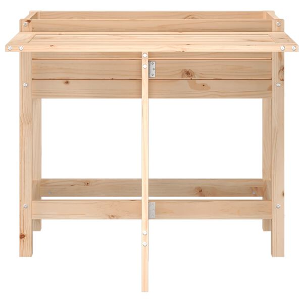 vidaXL Odlingslåda med hopfällbar ovansida massiv furu