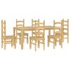 vidaXL Matgrupp "Panama" massivt tr&auml; furu (7 delar)