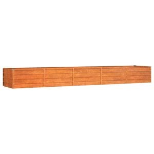 vidaXL Odlingsl&aring;da rostig 400x80x45 cm rosttr&ouml;gt st&aring;l