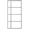 vidaXL Skjutdörr ESG-glas och aluminium 102,5x205 cm svart