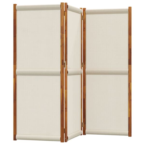 vidaXL Rumsavdelare 3 paneler ljusgrå 210x180 cm