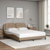 vidaXL Bed Frame with LED without Mattress "Zadar" Cappuccino 160x200 cm