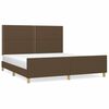 vidaXL S&auml;ngram utan madrass m&ouml;rkbrun 180x200 cm tyg