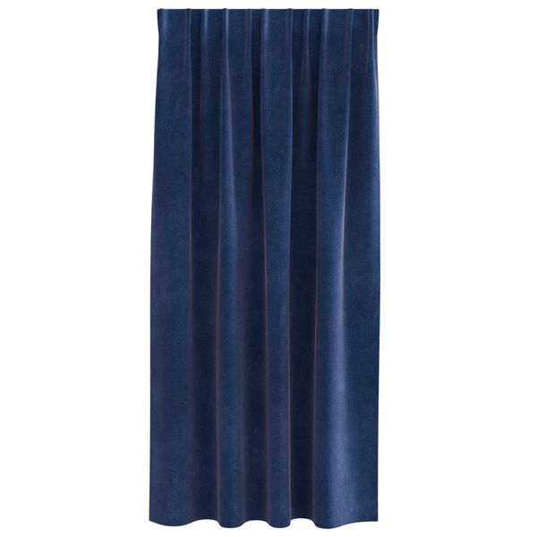 vidaXL Mörkläggningsgardiner 2 pcs Mörkblå 140 x 175 cm Sammet