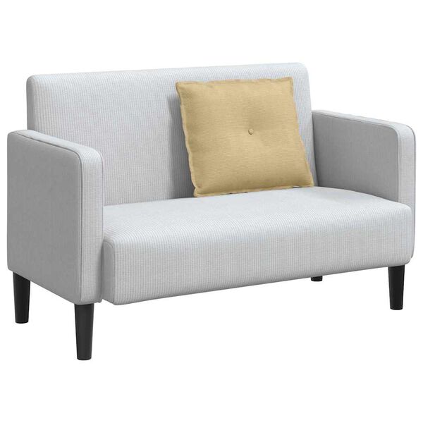 vidaXL Ryggkudde Gr&aring;gr&ouml;n 60 x 50 cm Kordread tyg