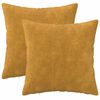 vidaXL Kudde 2 st HEERLEN Gul 40 x 40 cm Mikrofiber Fleece