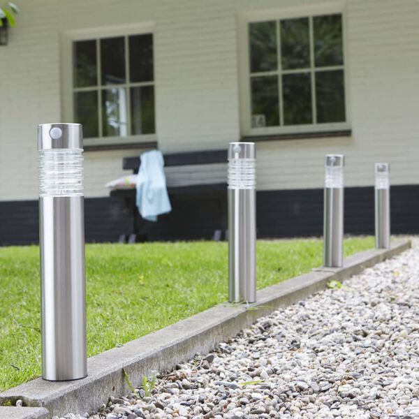 Luxform Hybrid solcellslampa med r&ouml;relsesensor LED Arizona PIR silver