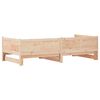 vidaXL Utdragbar Dagbädd Brun 203,5 x 184 x 56,5 cm Massiv furu