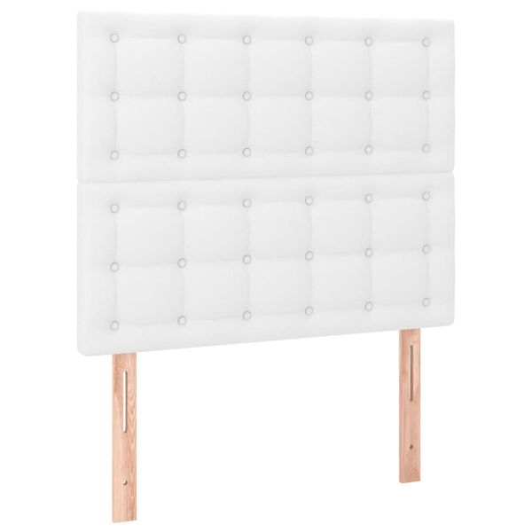 vidaXL S&auml;nggavel vit 80x5x118/128 cm konstl&auml;der