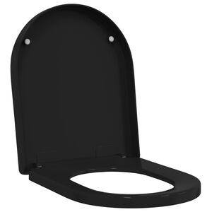 vidaXL Toalettstol Justerbar Svart 48 x 36,5 x 4,5 cm Polypropylen