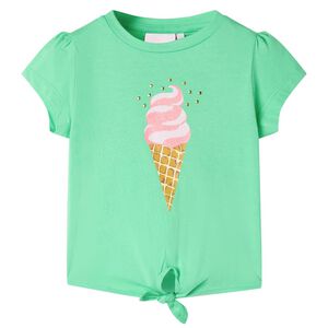 vidaXL T-shirt f&ouml;r barn ljusgr&ouml;n 104