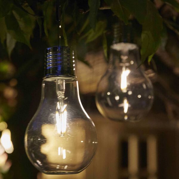 Luxform Partylampor solcell LED 2 st genomskinliga