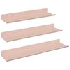 vidaXL Flytande hylla V&auml;ggmonterad 3 pcs Rosa 40 x 9 x 2,5 cm St&aring;l