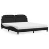 vidaXL Bed "Viana" with Mattress Black 180x200 cm Faux Leather