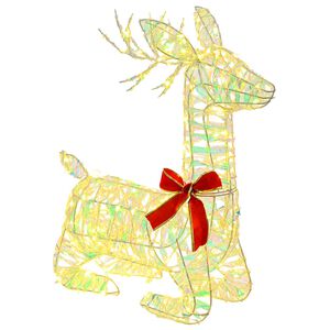 vidaXL 3D Julren LOVIISA 140 LED-lampor Varmvit 55 x 22 x 63 cm