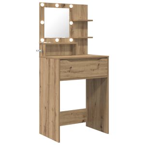 vidaXL S&auml;ngrum Smyckesbord Artisan Ek 80 x 39,6 x 135 cm
