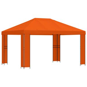 vidaXL Paviljong 4 &times; 3 m Orange Polyester och St&aring;l 190 gsm