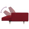 vidaXL B&auml;ddsoffa 2-sits med fotpall vinr&ouml;d sammet
