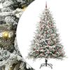 vidaXL Konstgjord F&ouml;rbelyst Julgran med Bollsats Gr&ouml;n 240 cm