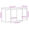 vidaXL Sideboard R&ouml;kt ek 135 x 41 x 75 cm Konstruerat tr&auml;