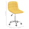 vidaXL Snurrbar kontorsstol senapsgul tyg