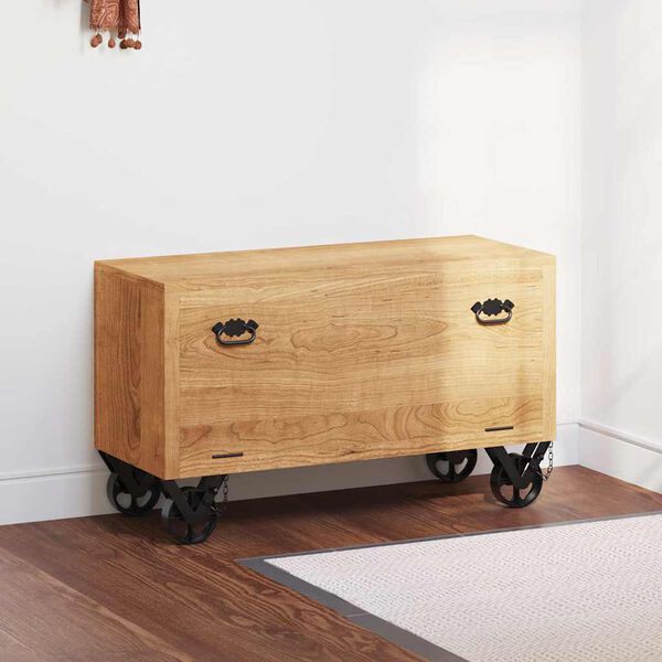 vidaXL Skosk&aring;p 86x35x55 cm massivt mangotr&auml;