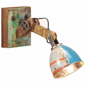 vidaXL V&auml;gglampa industriell stil flerf&auml;rgad rund E27