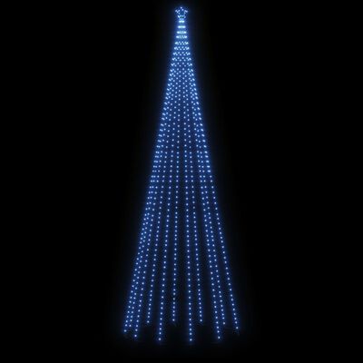 vidaXL Julgran med markspett 732 blåa lysdioder 500 cm