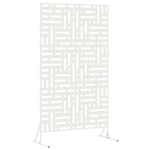 vidaXL Avsk&auml;rmningssk&auml;rm 100 x 50 x 180 cm St&aring;l Vit
