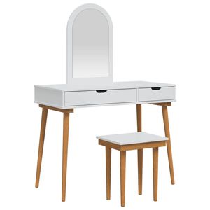 vidaXL Skrivbordsset FAUSKE 3 st Vit 100 x 50 x 143 cm