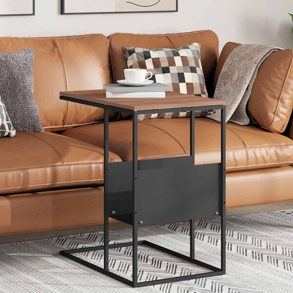 vidaXL Sidobord svart 55x36x59,5 cm konstruerat tr&auml;