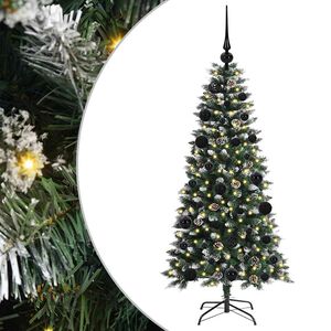 vidaXL Konstgjord julgran Gr&ouml;n 120 cm PVC och Plast och St&aring;l