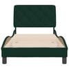 vidaXL Bed Frame without Mattress Dark Green 90x190 cm Velvet