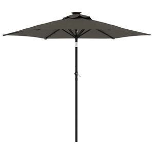 vidaXL Tr&auml;dg&aring;rdsparasoll med st&aring;lst&aring;ng antracit 225x225x212 cm
