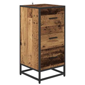 vidaXL Sideboard Gammalt tr&auml; 35,5 x 35 x 76 cm