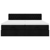 vidaXL Ottoman s&auml;ngram med madrasser svart 160x200 cm tyg